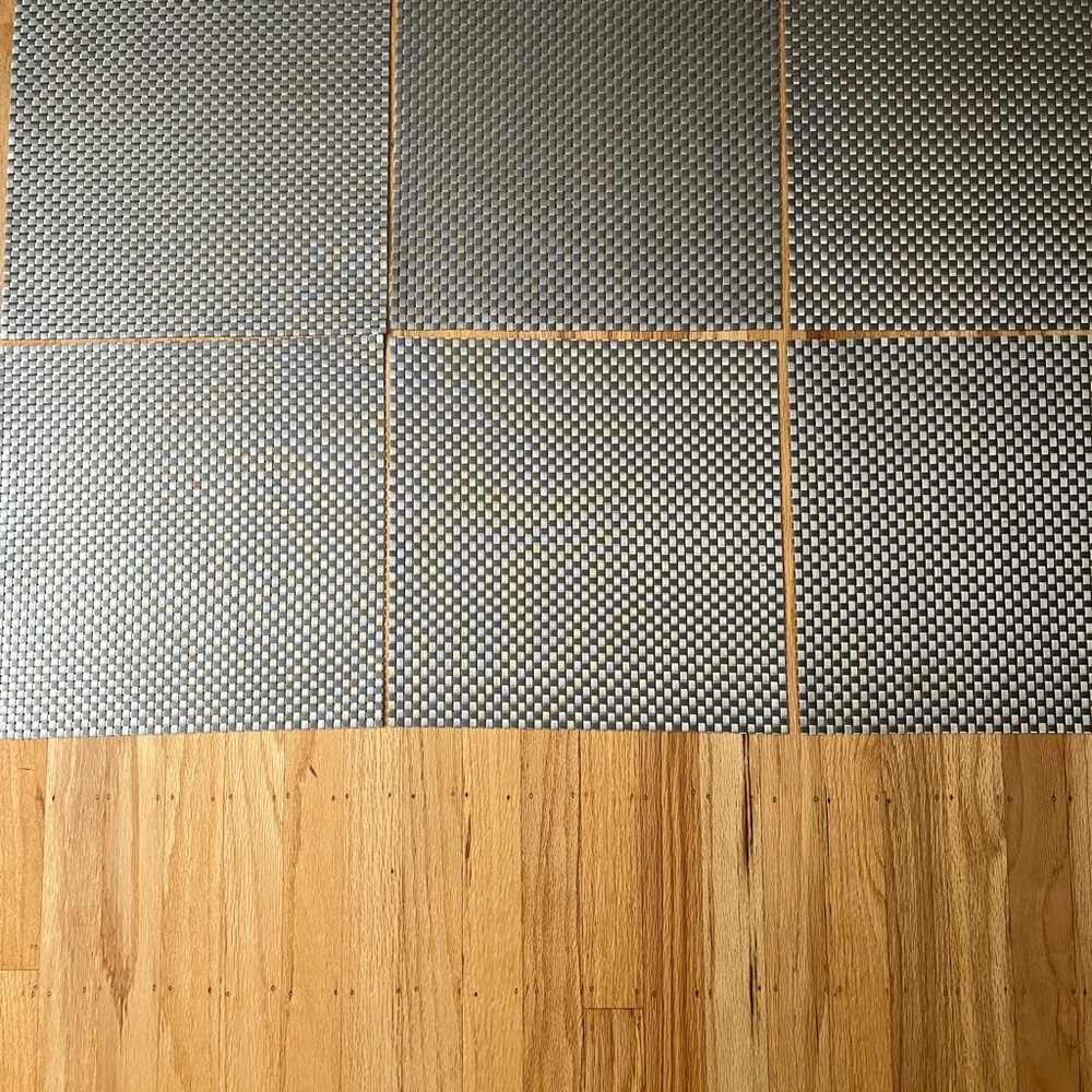 Set of 6 Silver/Grey Placemats